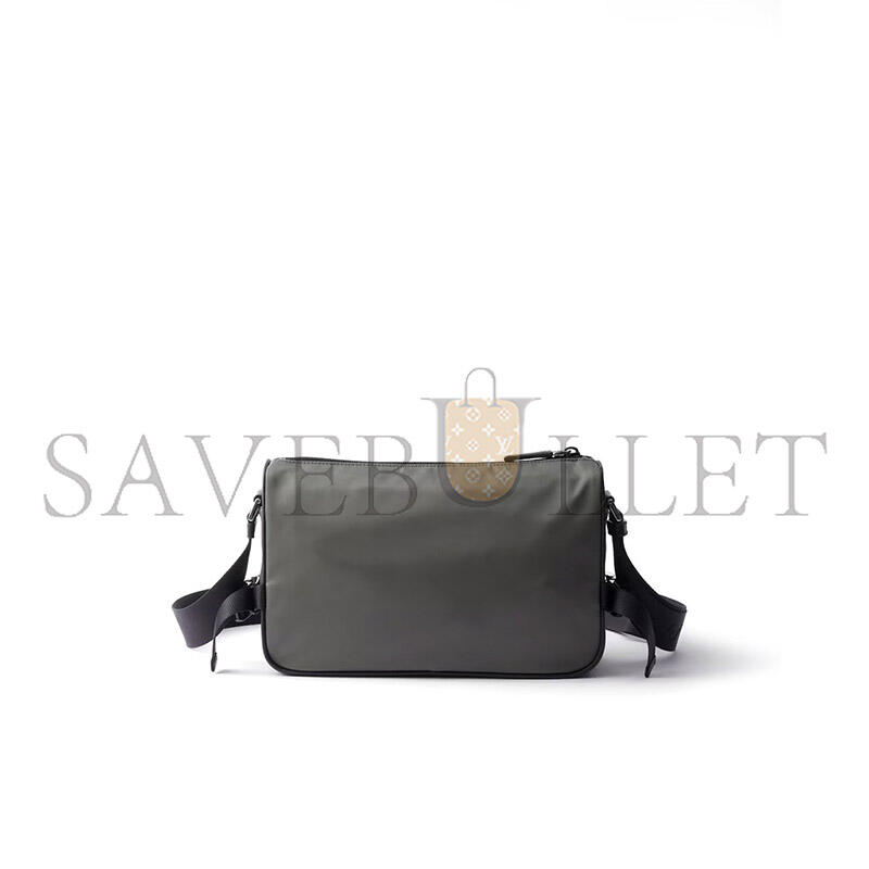 Pra*a medium re-nylon and saffiano leather shoulder bag 2vh192 (28*17.5*10cm)